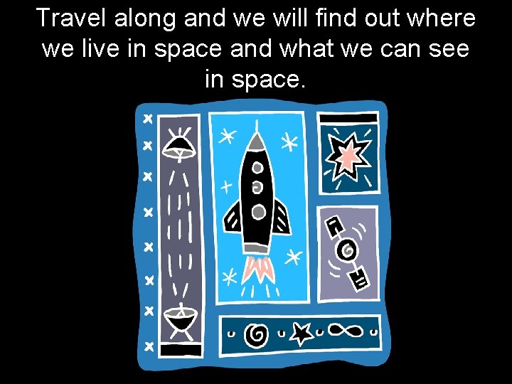 Travel along and we will find out where we live in space and what