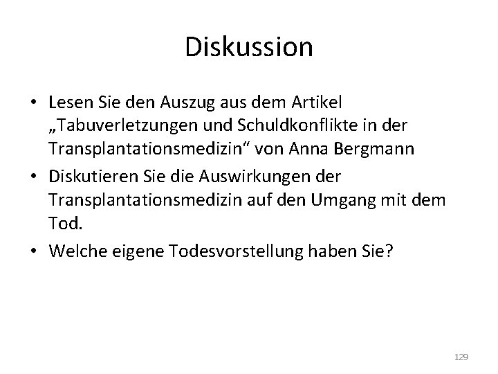 Diskussion • Lesen Sie den Auszug aus dem Artikel „Tabuverletzungen und Schuldkonflikte in der