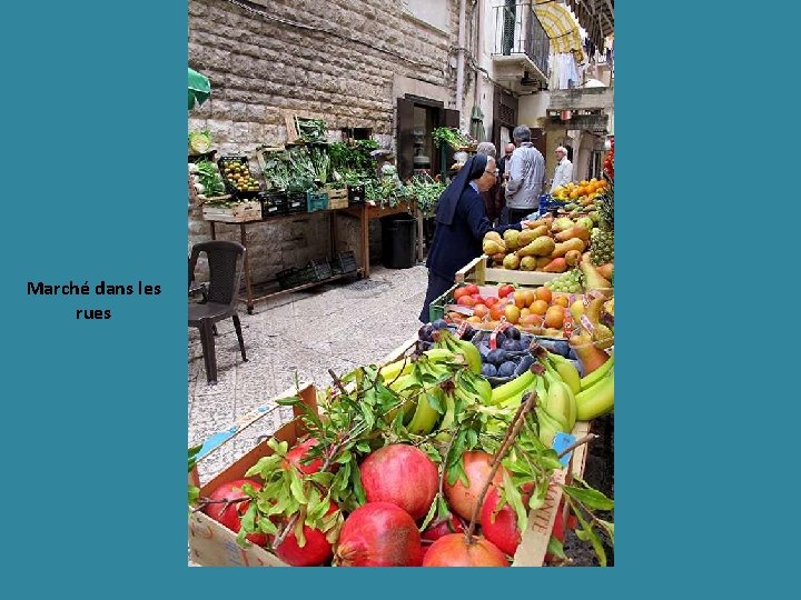 Marché dans les rues 