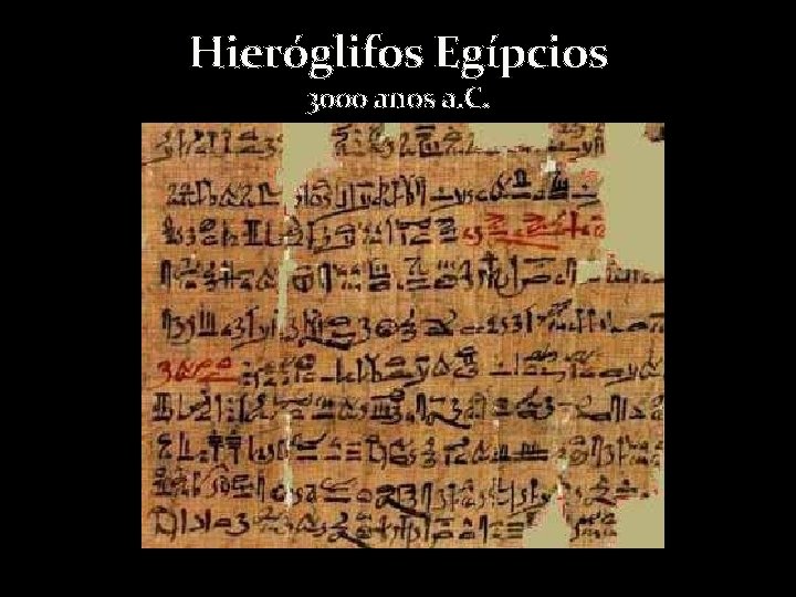 Hieróglifos Egípcios 3000 anos a. C. 