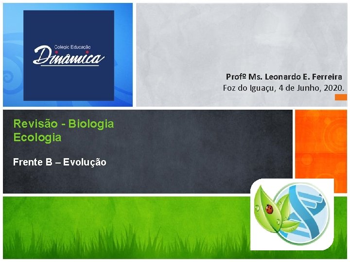 Profº Ms. Leonardo E. Ferreira Foz do Iguaçu, 4 de Junho, 2020. Revisão - Profº Ms. Leonardo E. Ferreira Foz do Iguaçu, 4 de Junho, 2020. Revisão -