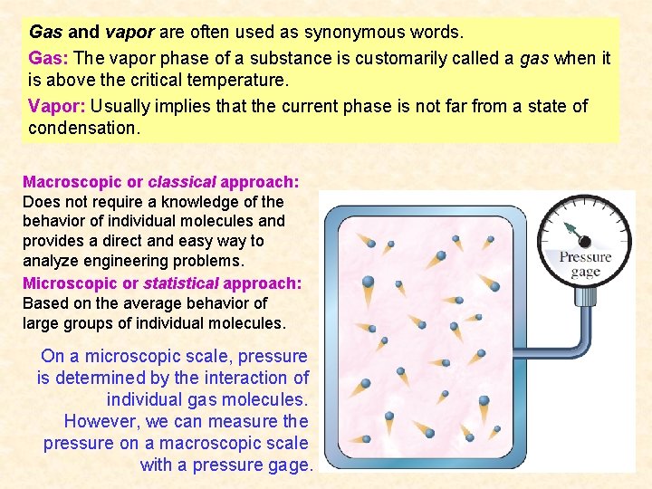 Gas and vapor are often used as synonymous words. Gas: The vapor phase of