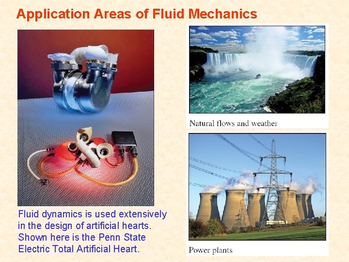 Application Areas of Fluid Mechanics Fluid dynamics is used extensively in the design of