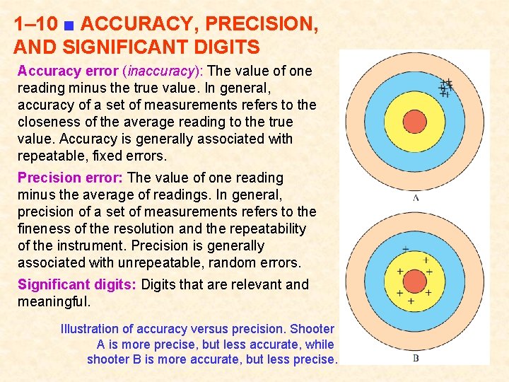 1– 10 ■ ACCURACY, PRECISION, AND SIGNIFICANT DIGITS Accuracy error (inaccuracy): The value of