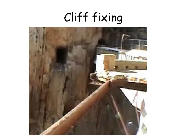 Cliff fixing 