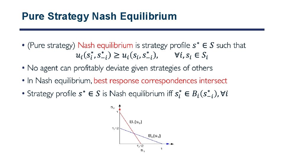 Pure Strategy Nash Equilibrium • 