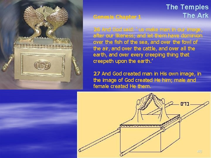 Genesis Chapter 1 The Temples The Ark 26 And God said: ‘ us make