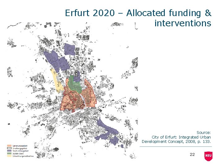 Erfurt 2020 – Allocated funding & interventions Source: City of Erfurt: Integrated Urban Development