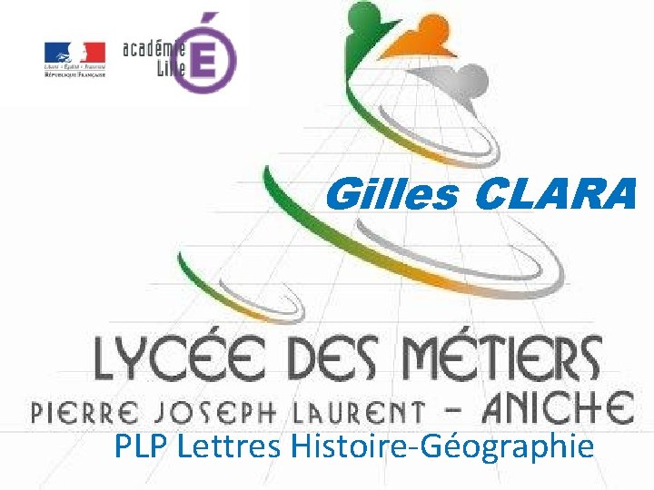 Gilles CLARA PLP Lettres Histoire-Géographie 