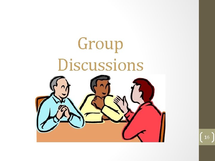 Group Discussions 16 