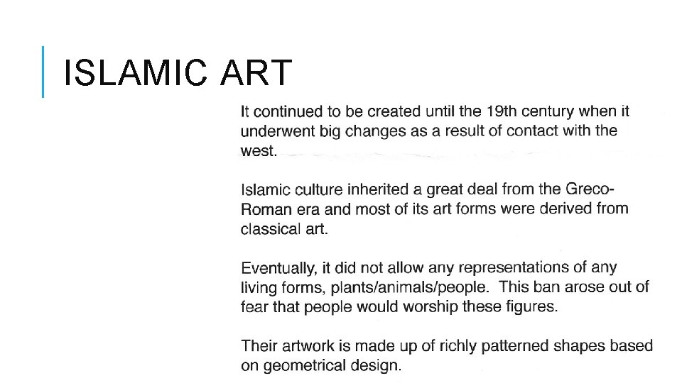 ISLAMIC ART ISLAMIC ART