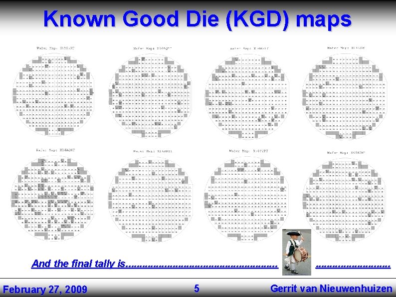 Known Good Die (KGD) maps And the final tally is. . . . February