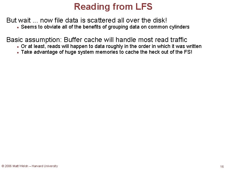 Reading from LFS But wait. . . now file data is scattered all over