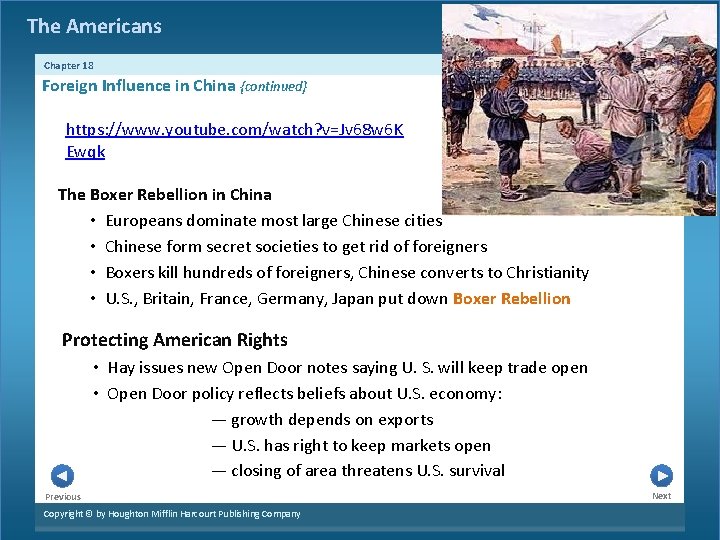 The Americans Chapter 18 Foreign Influence in China {continued} https: //www. youtube. com/watch? v=Jv