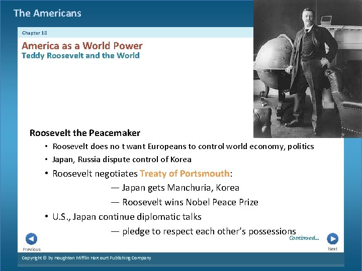 The Americans Chapter 18 America as a World Power Teddy Roosevelt and the World