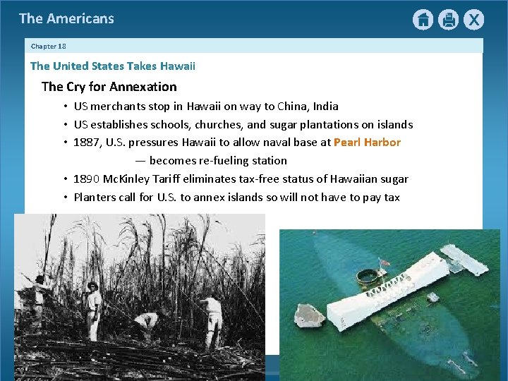 The Americans Chapter 18 The United States Takes Hawaii The Cry for Annexation •