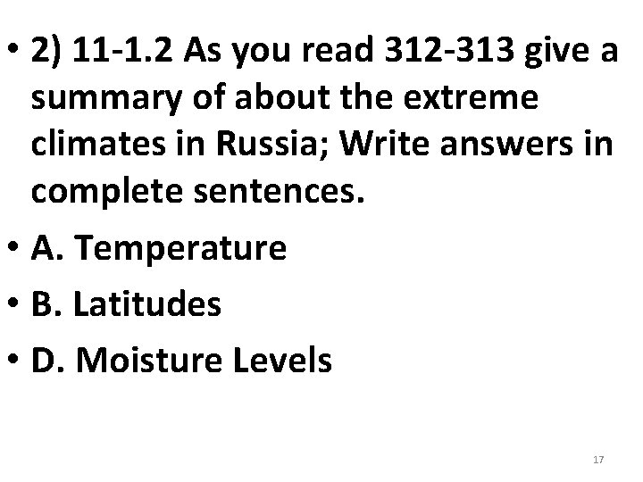 • 2) 11 -1. 2 As you read 312 -313 give a summary • 2) 11 -1. 2 As you read 312 -313 give a summary