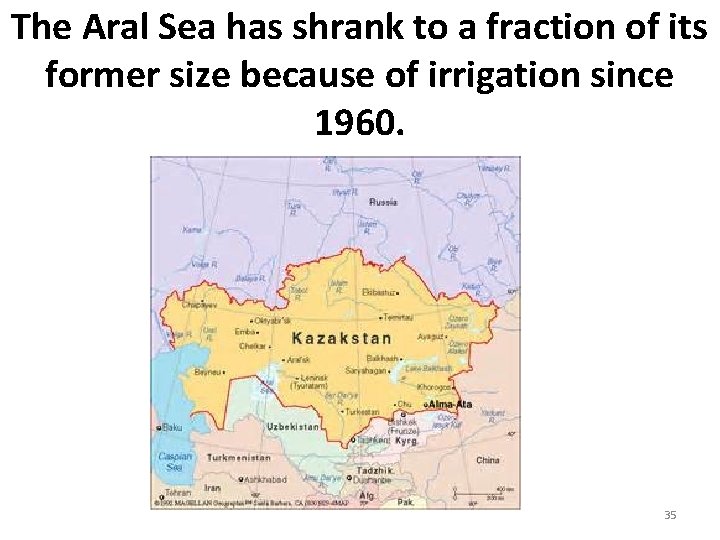 The Aral Sea has shrank to a fraction of its former size because of The Aral Sea has shrank to a fraction of its former size because of