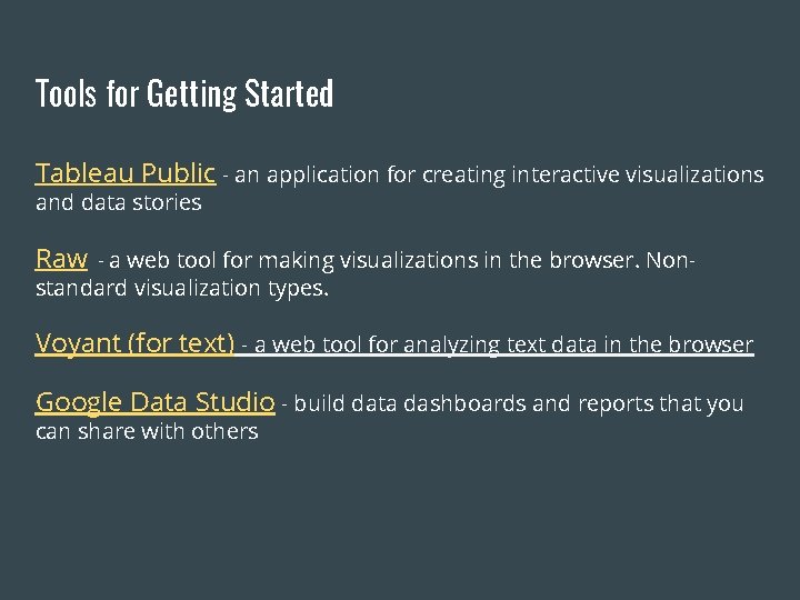 Getting Started with Data Visualization Tools for Research