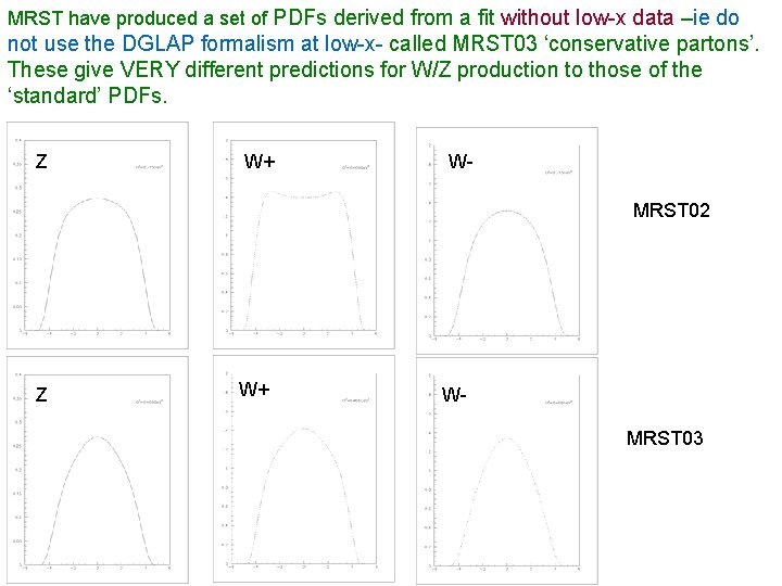 MRST have produced a set of PDFs derived from a fit without low-x data