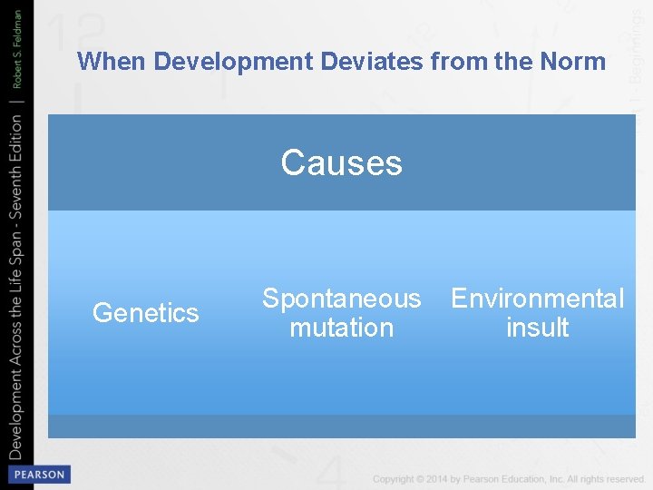 When Development Deviates from the Norm Causes Genetics Spontaneous mutation Environmental insult 