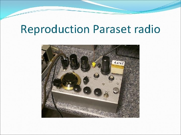 Reproduction Paraset radio 