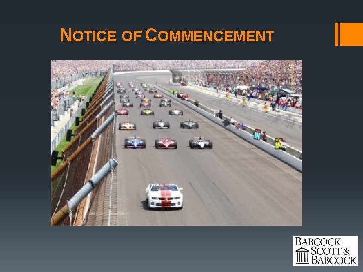 NOTICE OF COMMENCEMENT 