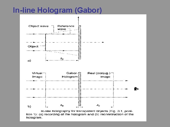In-line Hologram (Gabor) 