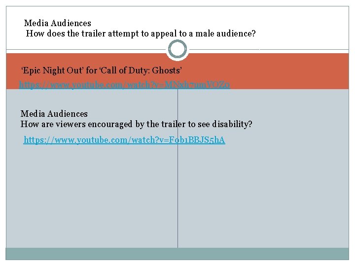 Media Audiences How does the trailer attempt to appeal to a male audience? ‘Epic