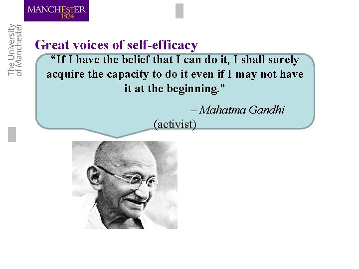 Great voices of self-efficacy “If I have the belief that I can do it, Great voices of self-efficacy “If I have the belief that I can do it,