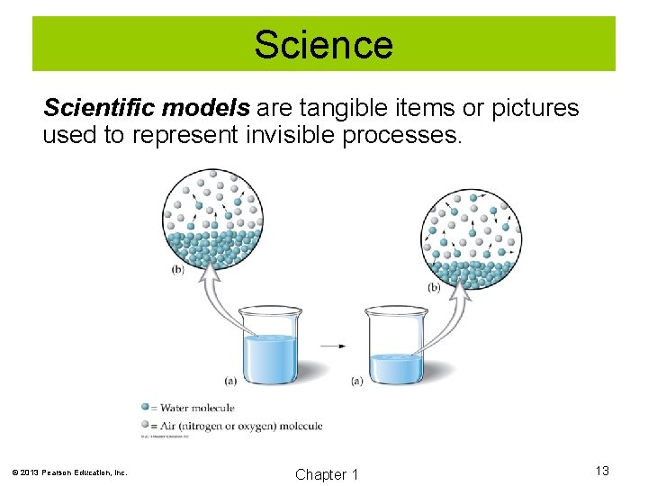 Science Scientific models are tangible items or pictures used to represent invisible processes. ©