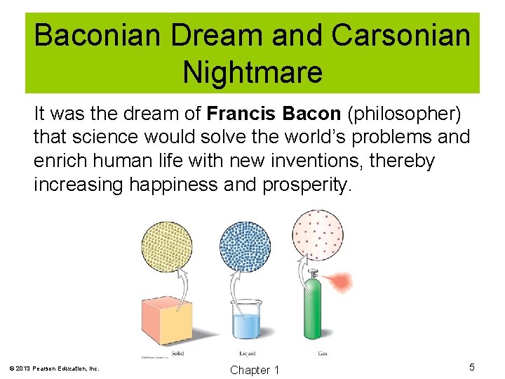 Baconian Dream and Carsonian Nightmare It was the dream of Francis Bacon (philosopher) that