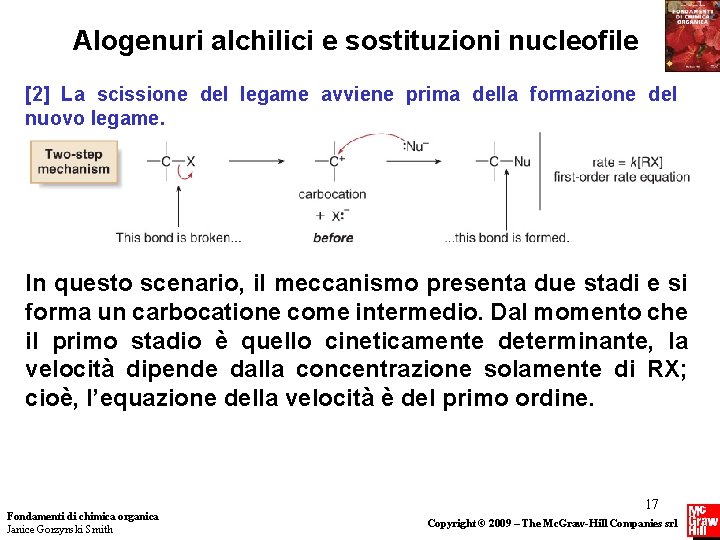 Alogenuri alchilici e sostituzioni nucleofile [2] La scissione del legame avviene prima della formazione