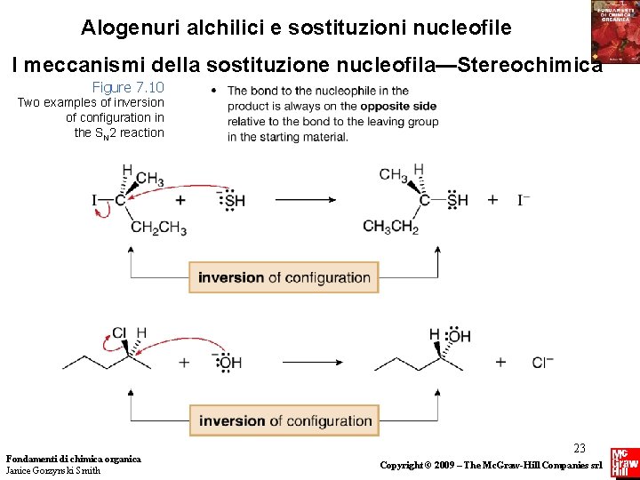 Alogenuri alchilici e sostituzioni nucleofile I meccanismi della sostituzione nucleofila—Stereochimica Figure 7. 10 Two