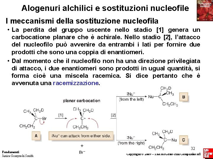 Alogenuri alchilici e sostituzioni nucleofile I meccanismi della sostituzione nucleofila • La perdita del