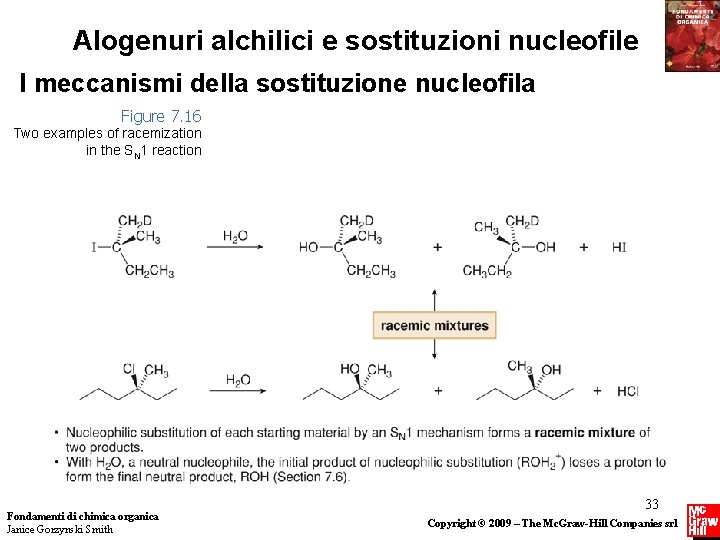 Alogenuri alchilici e sostituzioni nucleofile I meccanismi della sostituzione nucleofila Figure 7. 16 Two