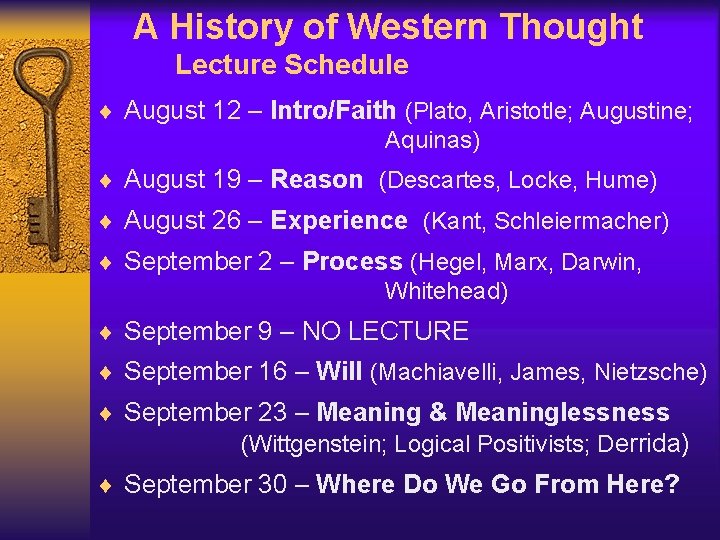 A History of Western Thought Why We Think