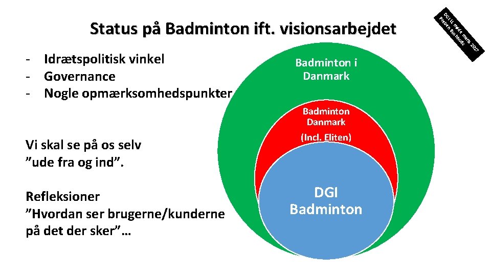 - Idrætspolitisk vinkel - Governance - Nogle opmærksomhedspunkter Vi skal se på os selv