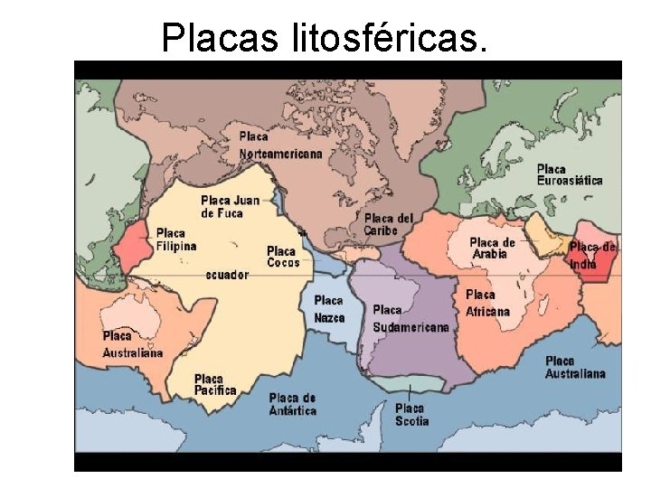 Placas litosféricas. 