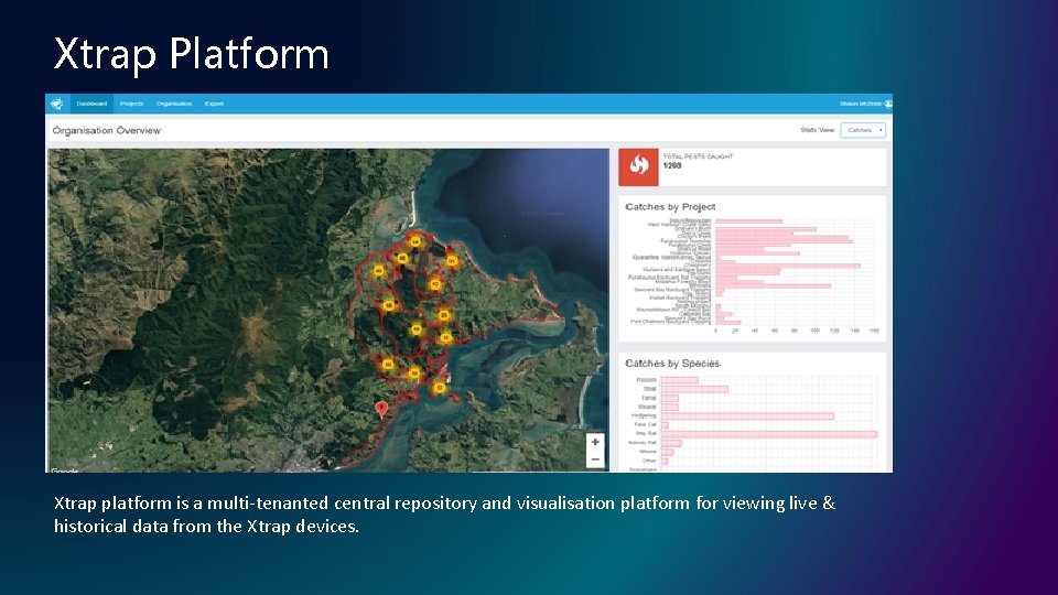 Xtrap Platform Xtrap platform is a multi-tenanted central repository and visualisation platform for viewing Xtrap Platform Xtrap platform is a multi-tenanted central repository and visualisation platform for viewing