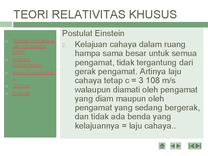 Relativitas fisika kelas 12