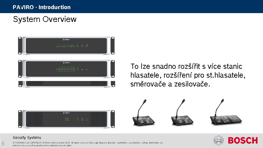 PAVIRO - Introduction System Overview To lze snadno rozšířit s více stanic hlasatele, rozšíření