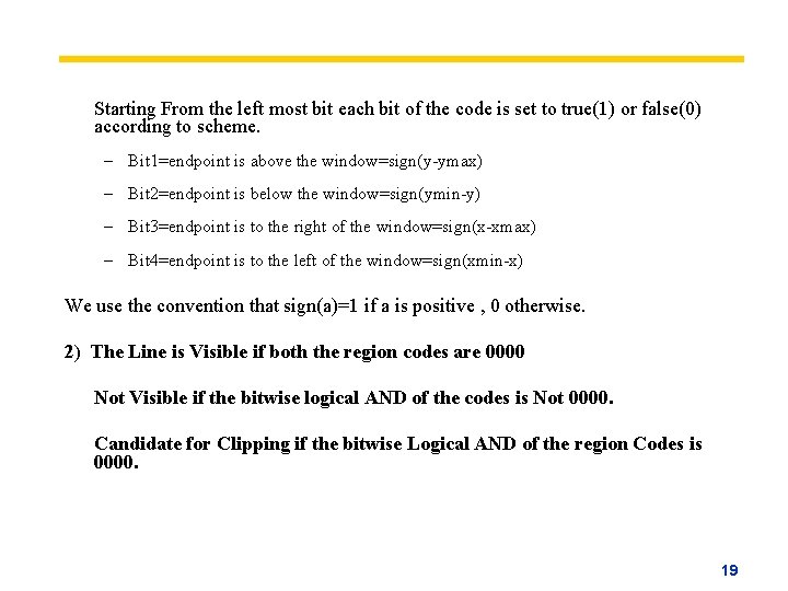 Starting From the left most bit each bit of the code is set to Starting From the left most bit each bit of the code is set to