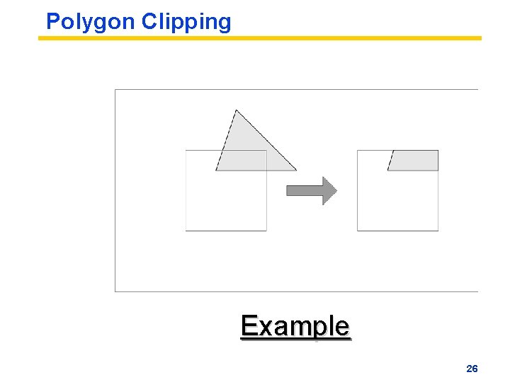 Polygon Clipping Example 26 Polygon Clipping Example 26