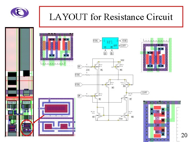 LAYOUT for Resistance Circuit 20 