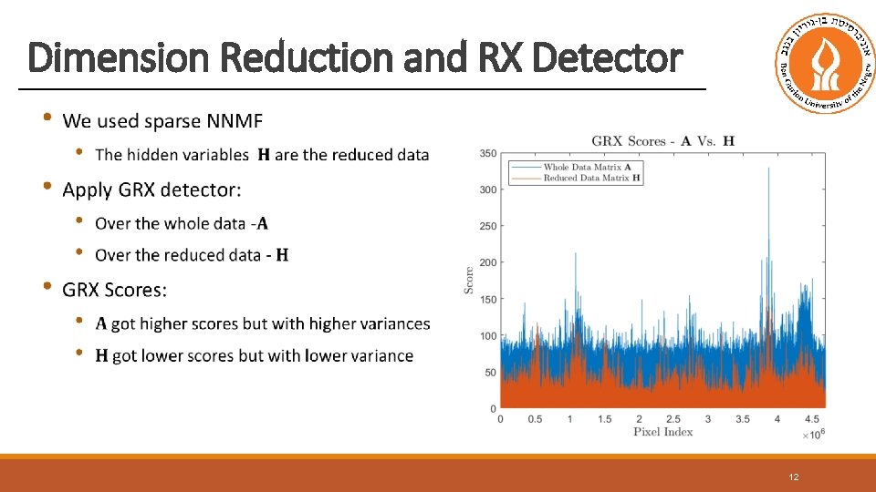 Dimension Reduction and RX Detector 12 