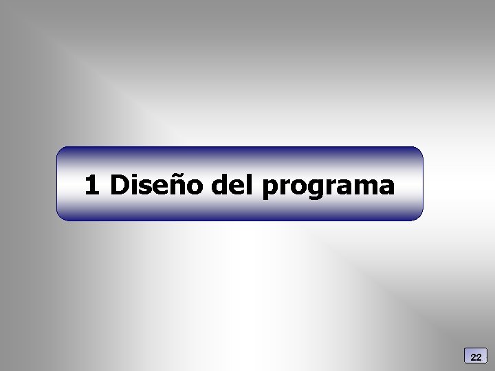 1 Diseño del programa 22 