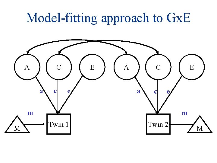 Model-fitting approach to Gx. E A C a c E e m M m