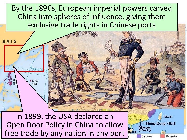 By the 1890 s, U. S. European imperial powers carved Imperialism: CHINA China into
