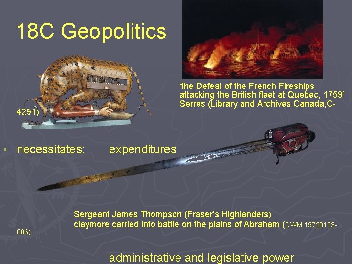 18 C Geopolitics ‘the Defeat of the French Fireships attacking the British fleet at